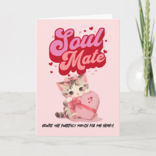 Carte de la Saint-Valentin Chaton Rétro Parfaite C