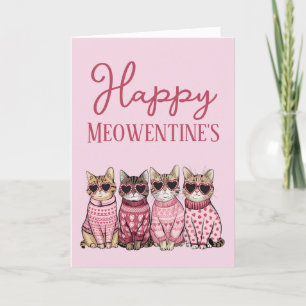 Carte de la Saint-Valentin Chats Mignons