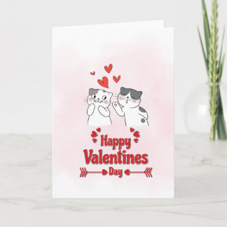 Carte de la Saint-Valentin Chats Mignons – Amour D