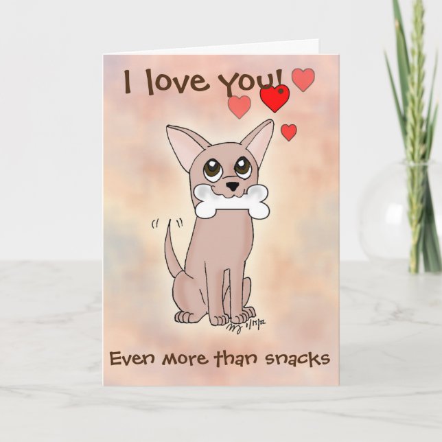 Carte de la Saint-Valentin Chien Chihuahua Happy S (Devant)