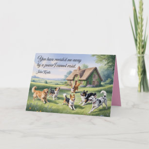 Carte de la Saint-Valentin Chien de John Keats