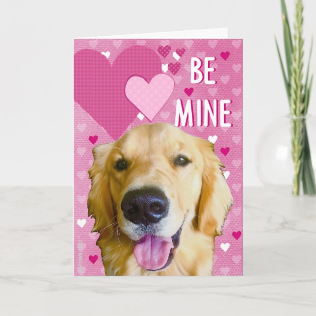 Carte de la Saint-Valentin Chien Retriever Doré So (Devant)