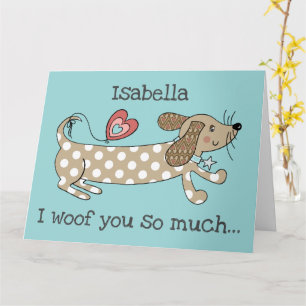Carte de la Saint-Valentin Chien Saucisse Personna