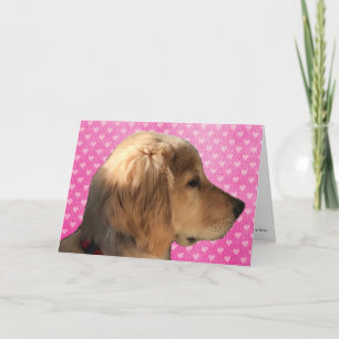 Carte de la Saint-Valentin Chiot Golden Retriever