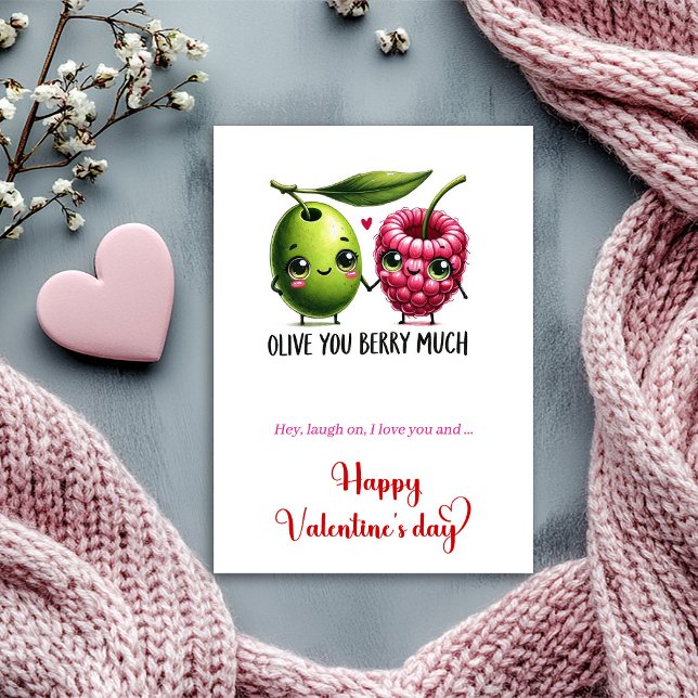 Carte de la Saint-Valentin Citation Drôle Dessin A (Valentine’s Day Card Funny Quote Cartoon Fruit)