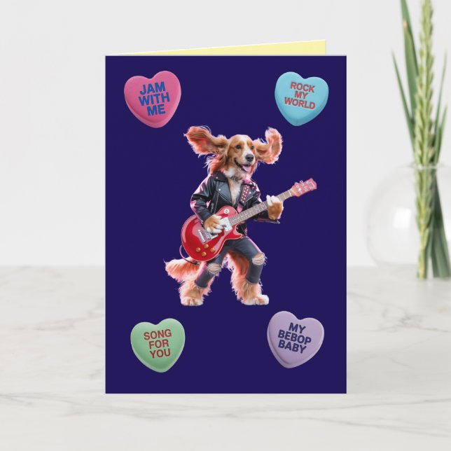 Carte de la Saint-Valentin Cocker Spaniel Rocker (Devant)