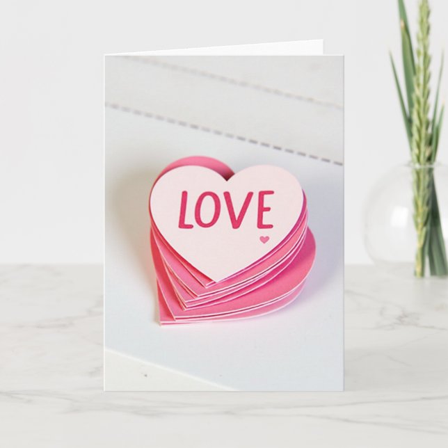 Carte de la Saint-Valentin Cœur Amour (Devant)