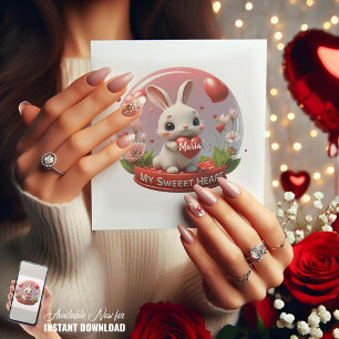 Carte de la Saint-Valentin cœur d'amour de bébé La
