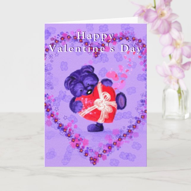 Carte de la Saint-Valentin Cœur Romantique (Orchidée)