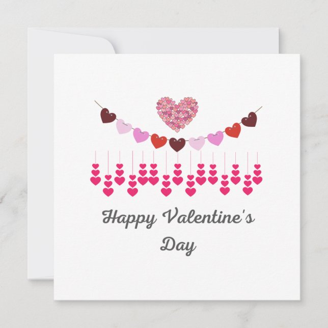 Carte de la Saint-Valentin Cœurs Carte de la Saint (Devant)