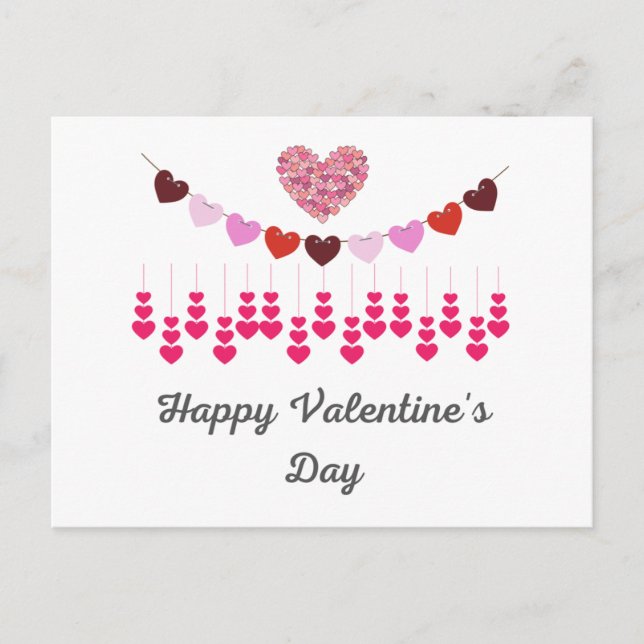 Carte de la Saint-Valentin coeurs Carte postale (Devant)