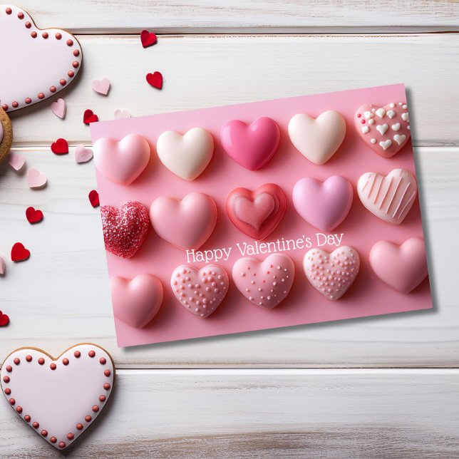 Carte de la Saint-Valentin Cœurs de Chocolat Rose  (Créateur téléchargé)