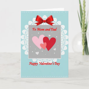 Carte de la Saint-Valentin Cœurs Pailletés Maman P