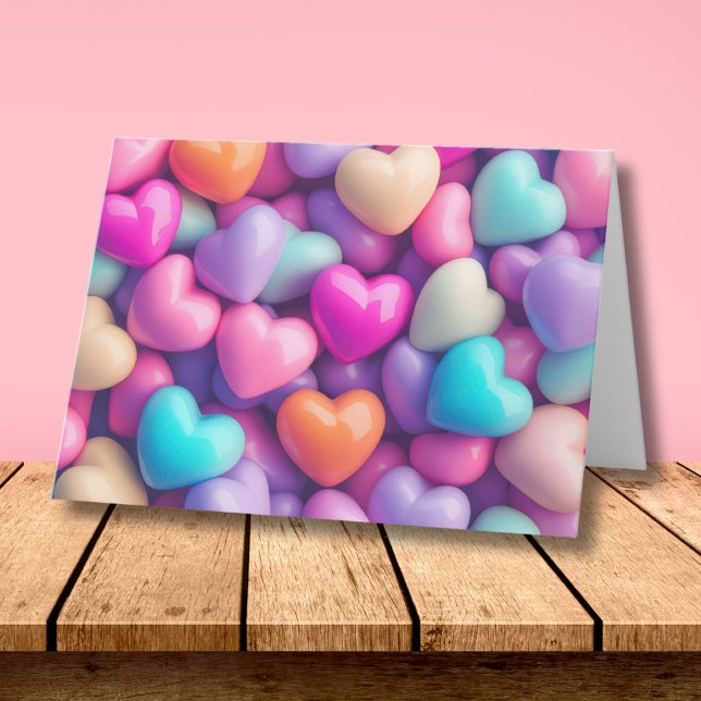 Carte de la Saint-Valentin Cœurs Rose Violet  (Créateur téléchargé)