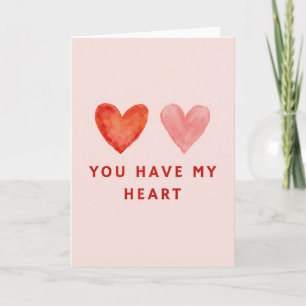 Carte de la Saint-Valentin cœurs roses