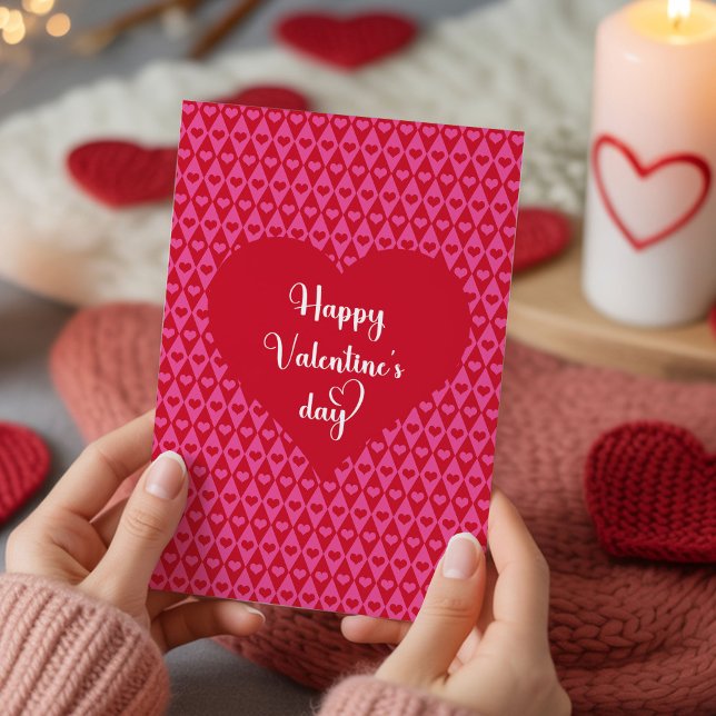 Carte de la Saint-Valentin Cœurs Rouges Romantique (Romantic Red Hearts Valentine Card for Husband)