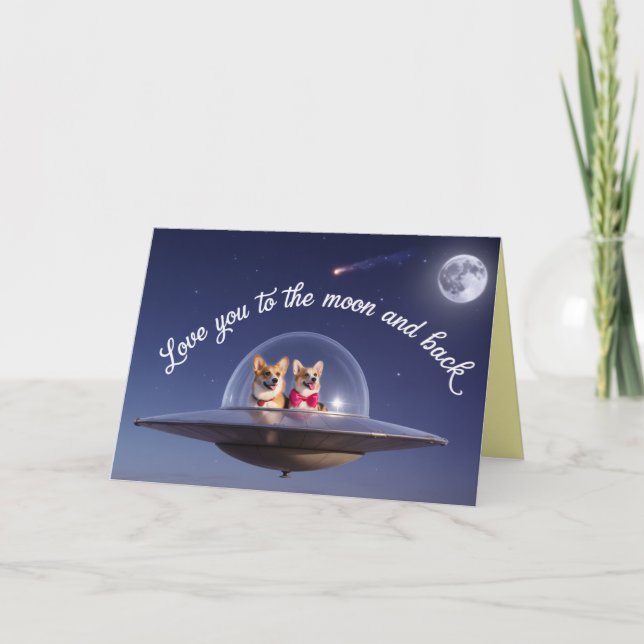 Carte de la Saint-Valentin Corgi (Devant)