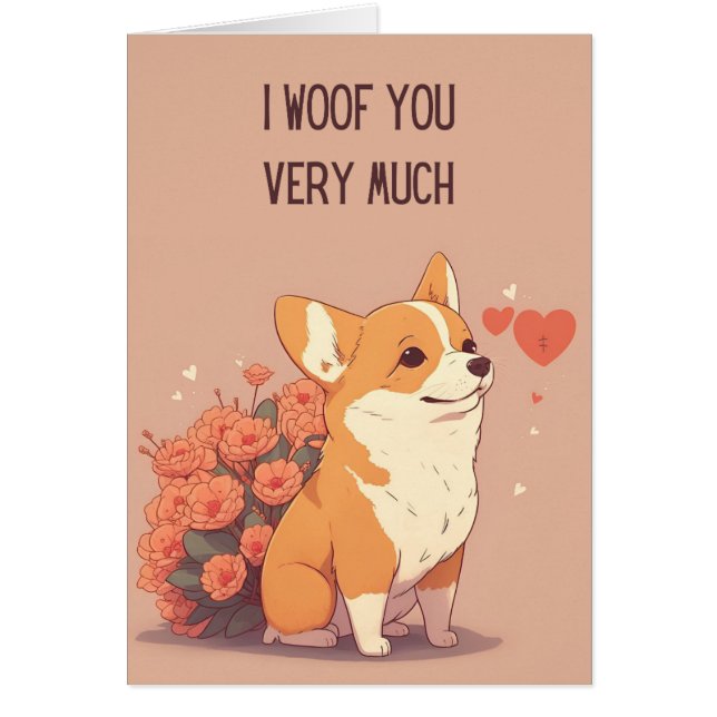 Carte de la Saint-Valentin Corgi | Je vous ai malm (Devant)