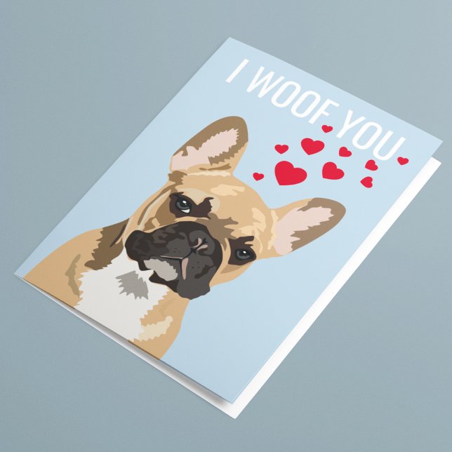 Carte de la Saint-Valentin Cute Frenchie (Créateur téléchargé)