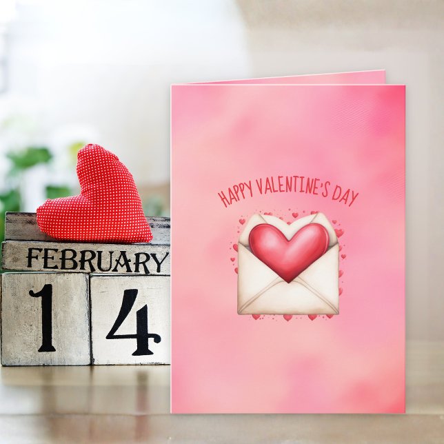 Carte de la Saint-Valentin Cute Happy Heart Day (Créateur téléchargé)