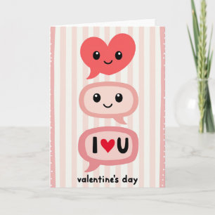 Carte de la Saint-Valentin Cute I Love You