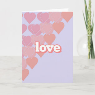 Carte de la Saint-Valentin d'amour violet
