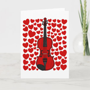 Carte de la Saint-Valentin d'anniversaire avec vio