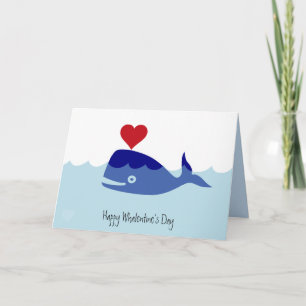 Carte de la Saint-Valentin de baleine
