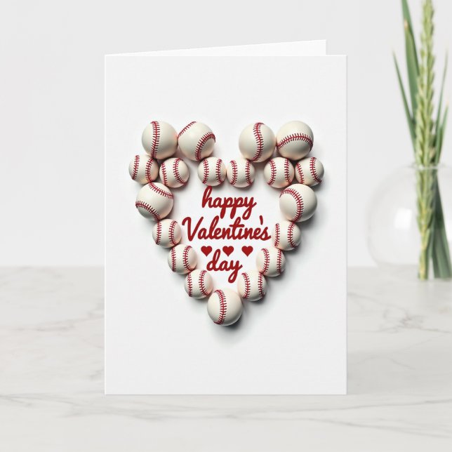 Carte de la Saint-Valentin de baseball (Devant)