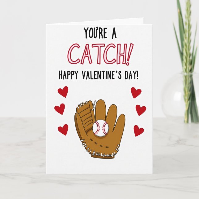 Carte de la Saint-Valentin de baseball Tu es une p (Devant)