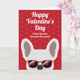 Carte de la Saint-Valentin de Bouledogue Français