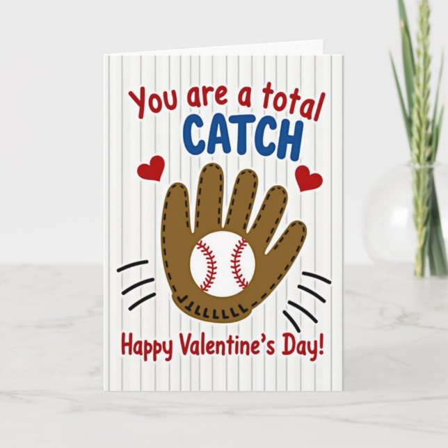 Carte de la Saint-Valentin de catch de baseball (Devant)