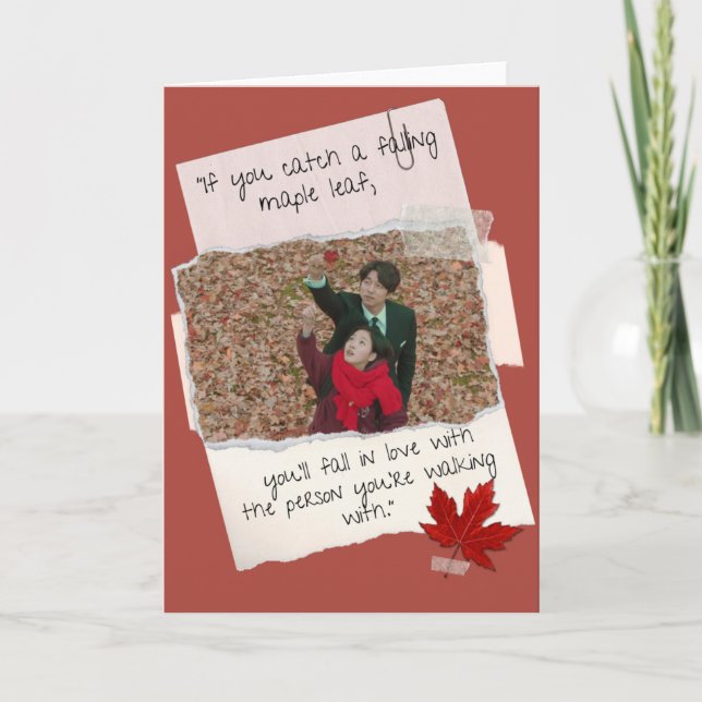 Carte de la Saint-Valentin de drama coréen sur les (Devant)