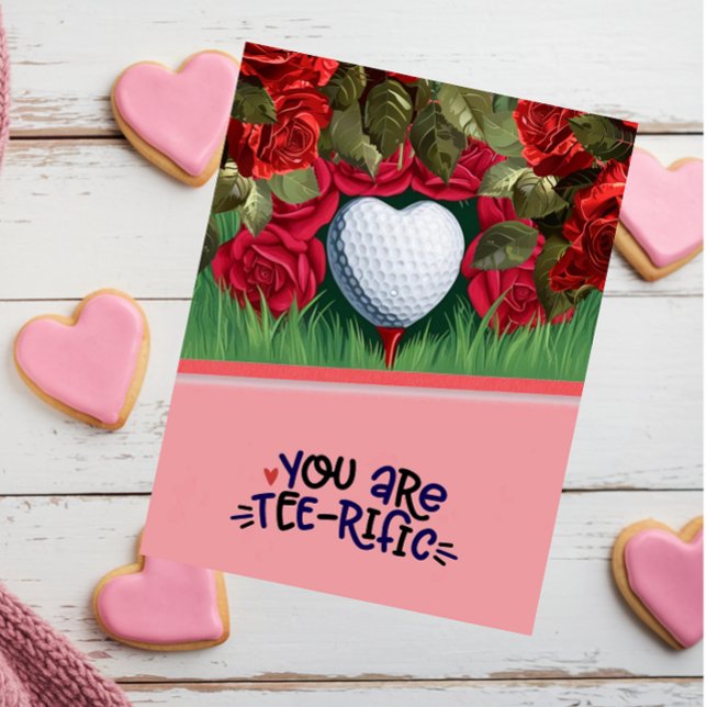 Carte de la Saint-Valentin de golf - Aiguillez vot (Créateur téléchargé)