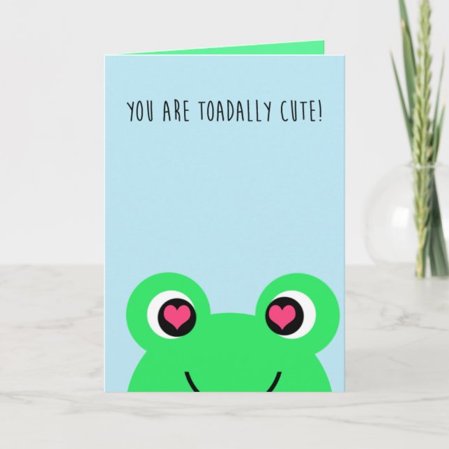 Carte de la Saint Valentin de grenouille (Devant)