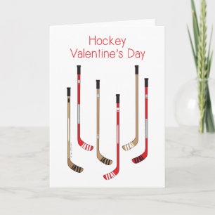 Carte de la Saint-Valentin de hockey - Bâtons de h