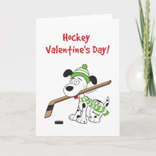 Carte de la Saint-Valentin de hockey - Chien de ho
