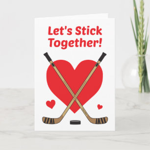 Carte de la Saint-Valentin de hockey - Stick Toget