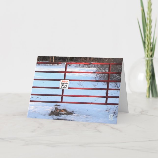 Carte de la Saint-Valentin de la barrière de la fe (Devant)