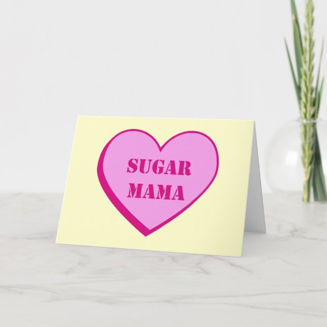 Carte de la Saint Valentin de la maman au sucre (Devant)