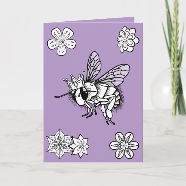 Carte de la Saint Valentin de la Reine Bee par Son (Devant)