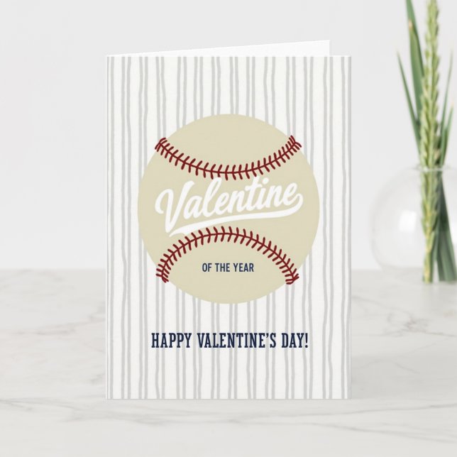 Carte de la Saint-Valentin de l'année de baseball (Devant)