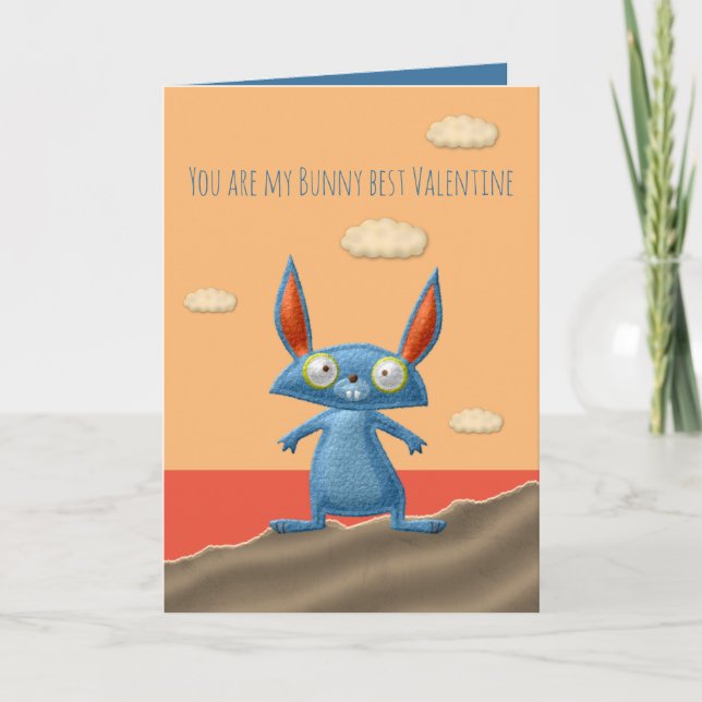 Carte de la Saint-Valentin de lapin de meilleur (Devant)