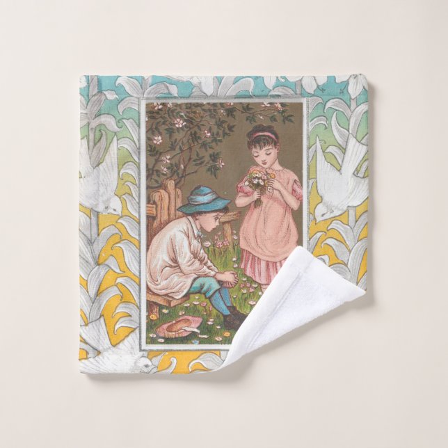 Carte de la Saint-Valentin de l'ère victorienne, 1 (Gant de toilette)