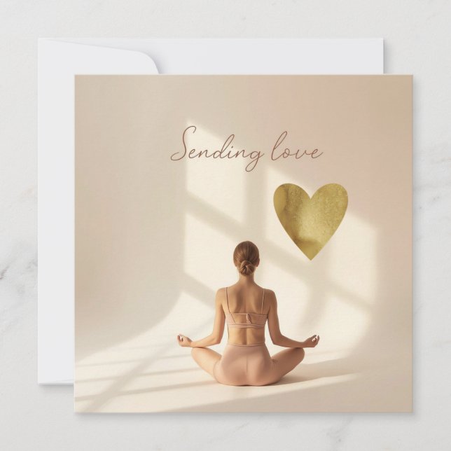 Carte de la Saint-Valentin de méditation de yoga E (Devant)