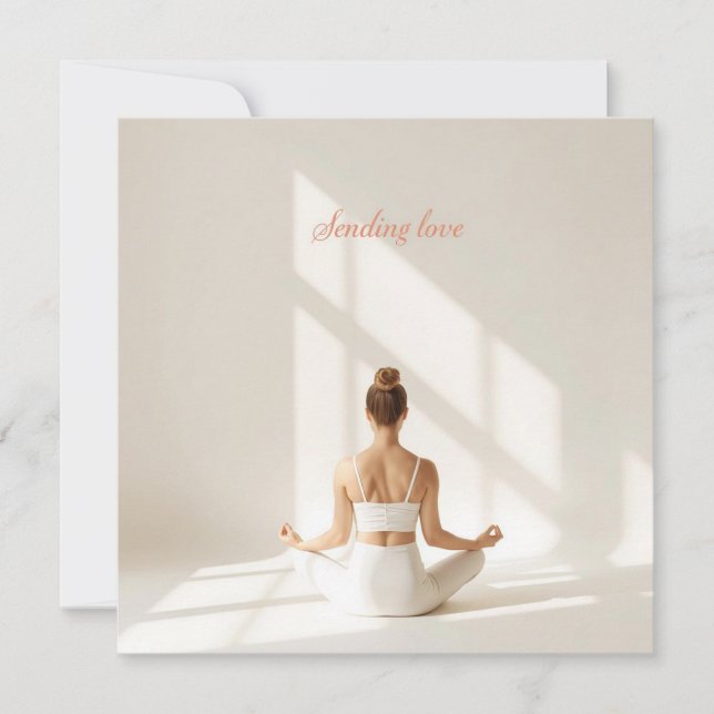 Carte de la Saint-Valentin de méditation de yoga E (Devant)