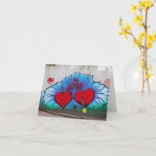 carte de la Saint-Valentin de style graffiti