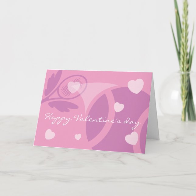 Carte de la Saint-Valentin de tennis (Devant)
