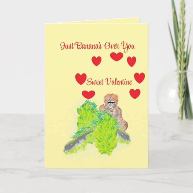 Carte de la Saint-Valentin : Des bananes pour toi (Devant)