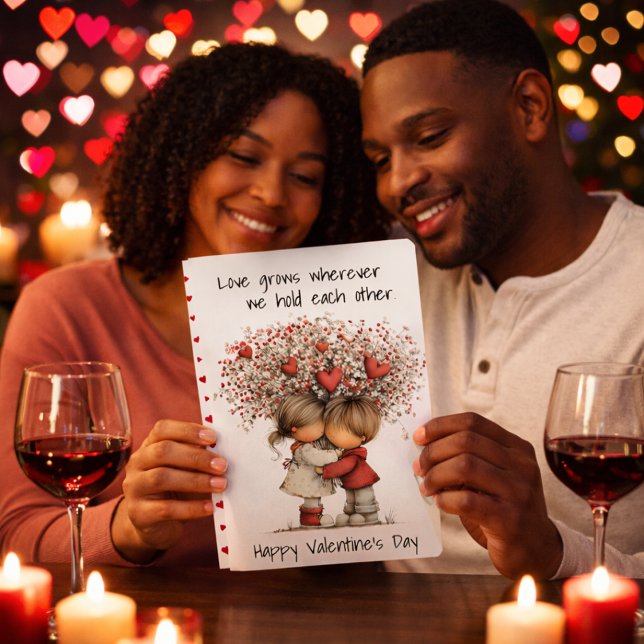 Carte de la Saint-Valentin Douce Étreinte Amoureux (Créateur téléchargé)